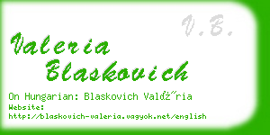 valeria blaskovich business card